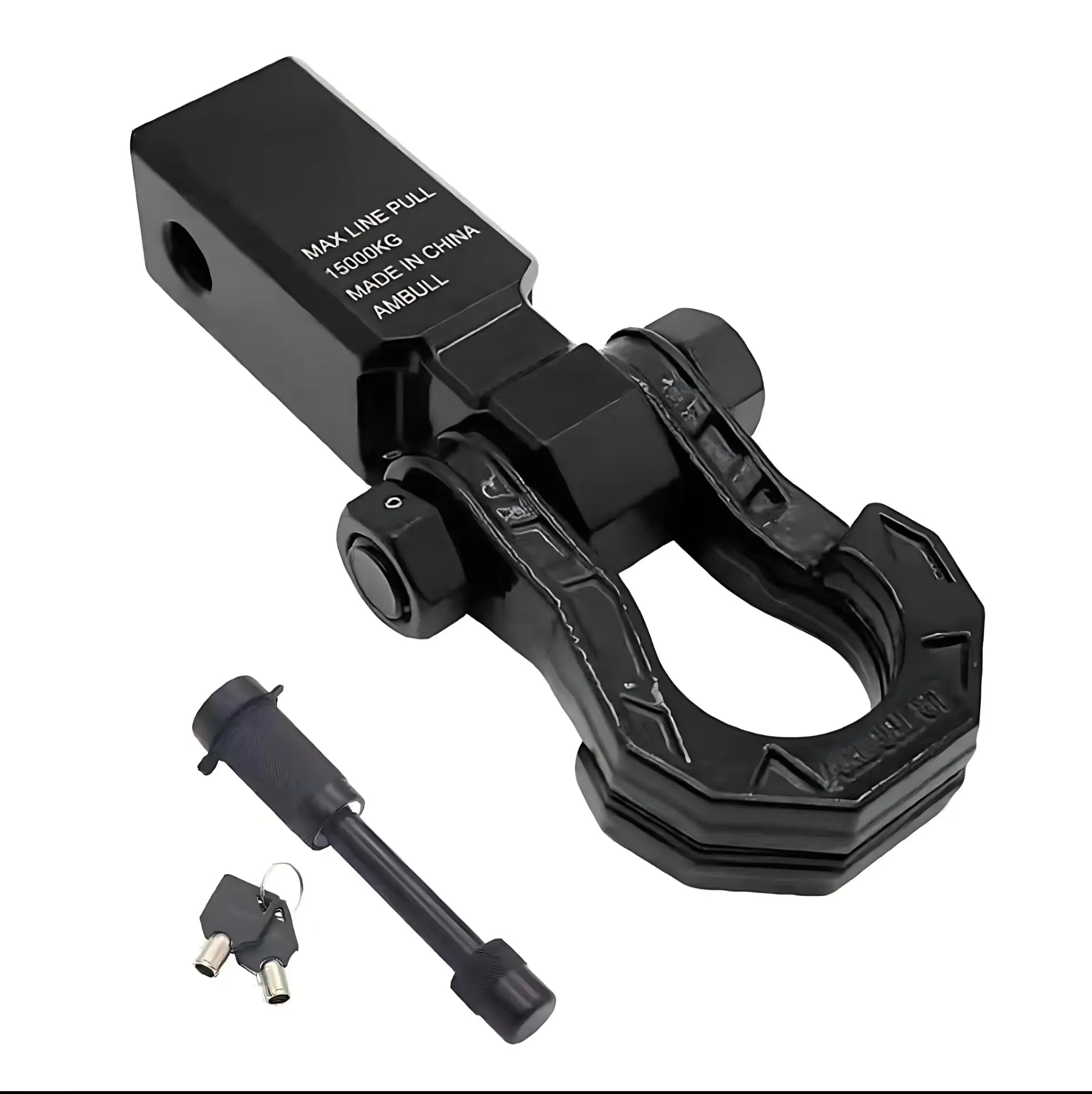 GWM TANK 300 400 Split Off - Road Tow Hook with Shackle (Tow Hitch) Upgraded Anti - theft Black Split Towing Hook + Black Aluminum Alloy Towing Arm + Black Lock