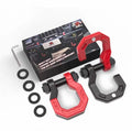 GWM TANK 300 400 Split Off - Road Tow Hook with Shackle (Tow Hitch) 【Upgraded Model】Red and Black Split Towing Hook (Pair) - 30 - ton Breaking Force
