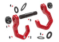 GWM TANK 300 400 Split Off - Road Tow Hook with Shackle (Tow Hitch) 【Upgraded Model】Red and Red Split Towing Hook (Pair) - 30 - ton Breaking Force