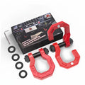 GWM TANK 300 400 Split Off - Road Tow Hook with Shackle (Tow Hitch) 【Upgraded Model】Red and Red Split Towing Hook (Pair) - 30 - ton Breaking Force