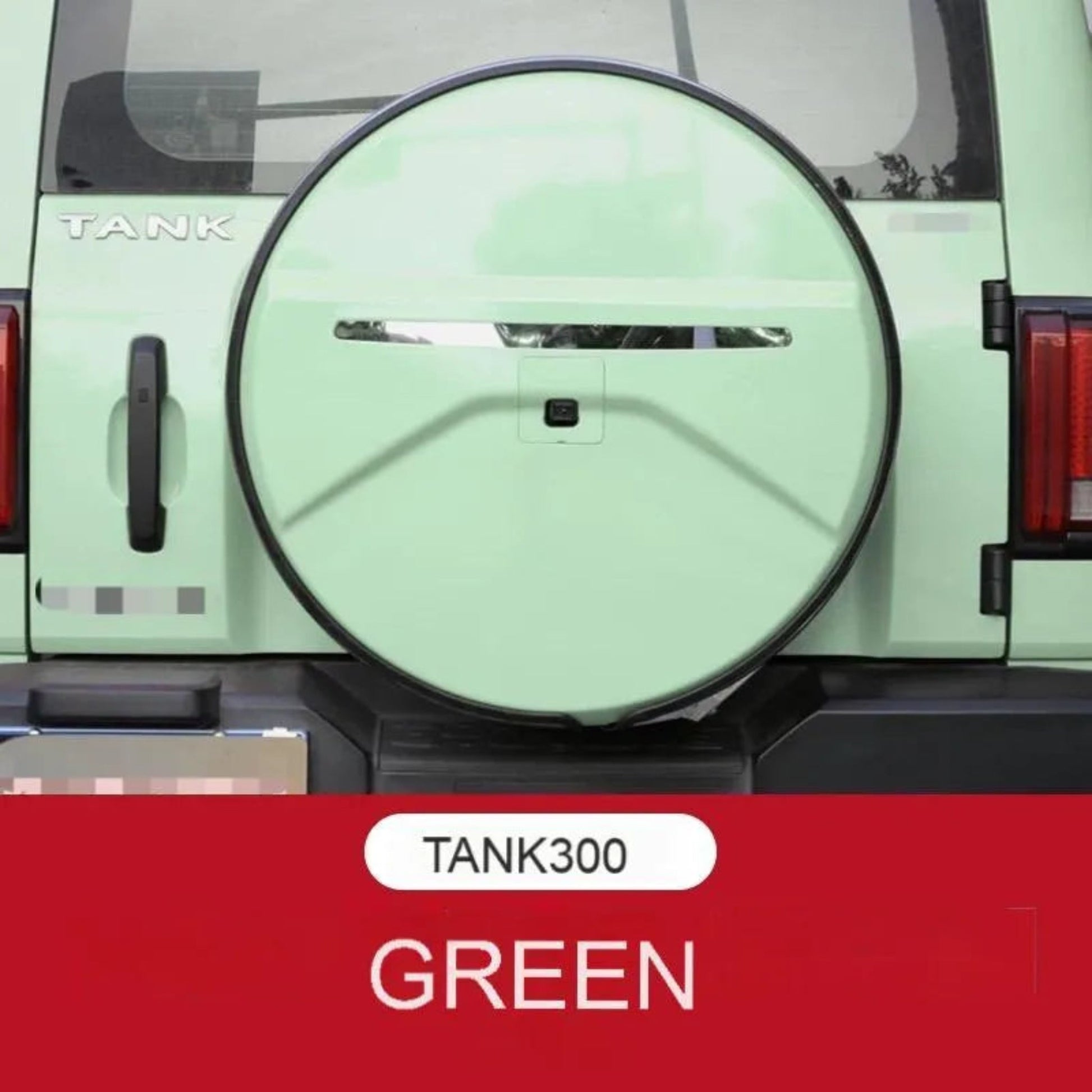 GWM TANK300 spare tyre cover (Spare tire cover) all - inclusive stainless steel Green