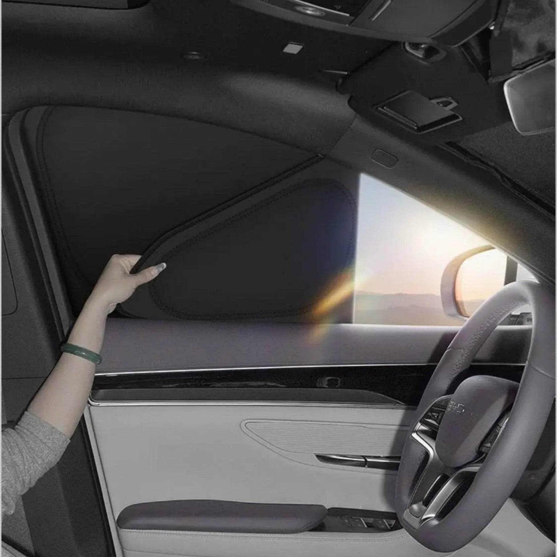 Magnetic Full - Car Sunshade for BYD – UV Protection & Heat Insulation (Windshield Sun Shade) Front side windows x2 BYD seal U 20 - 25