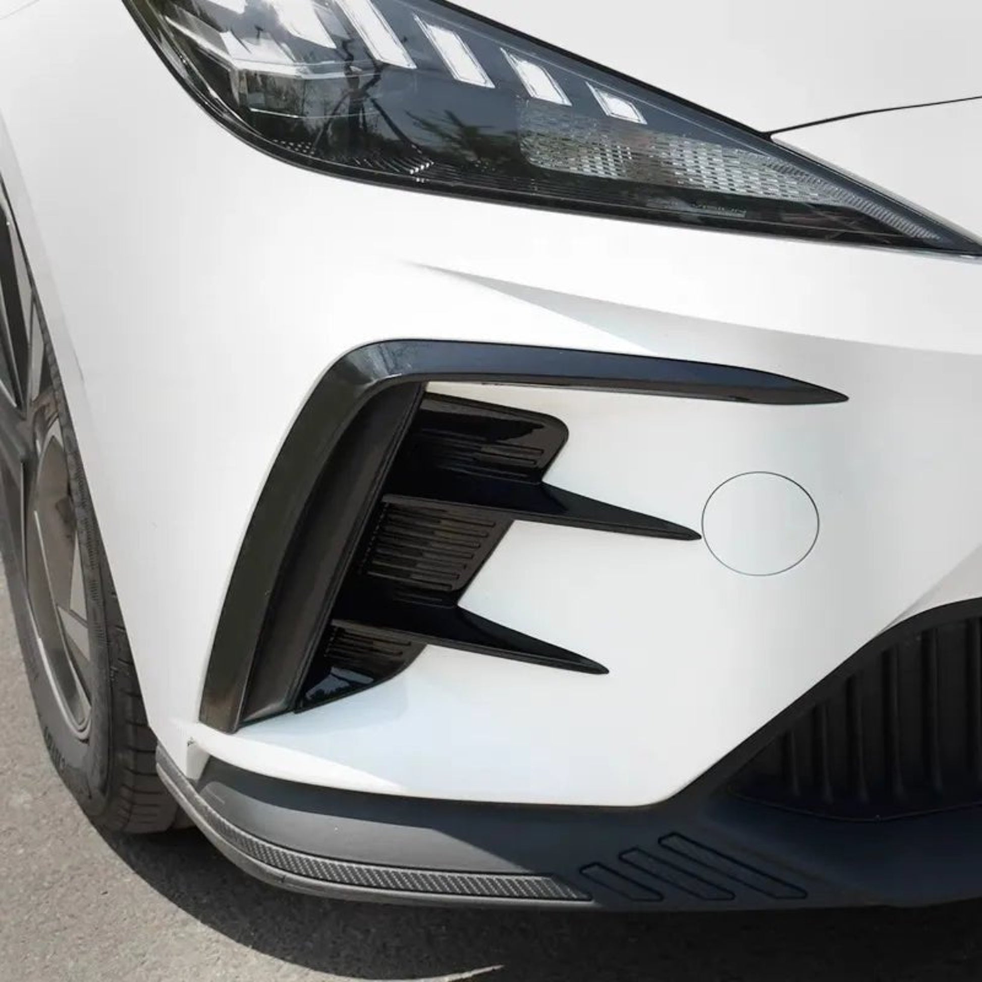 MG 4 EV Front Bumper Spoiler Side Air Vent Decoration Cover Trim (Side Air Vent Decoration) Gloss Black