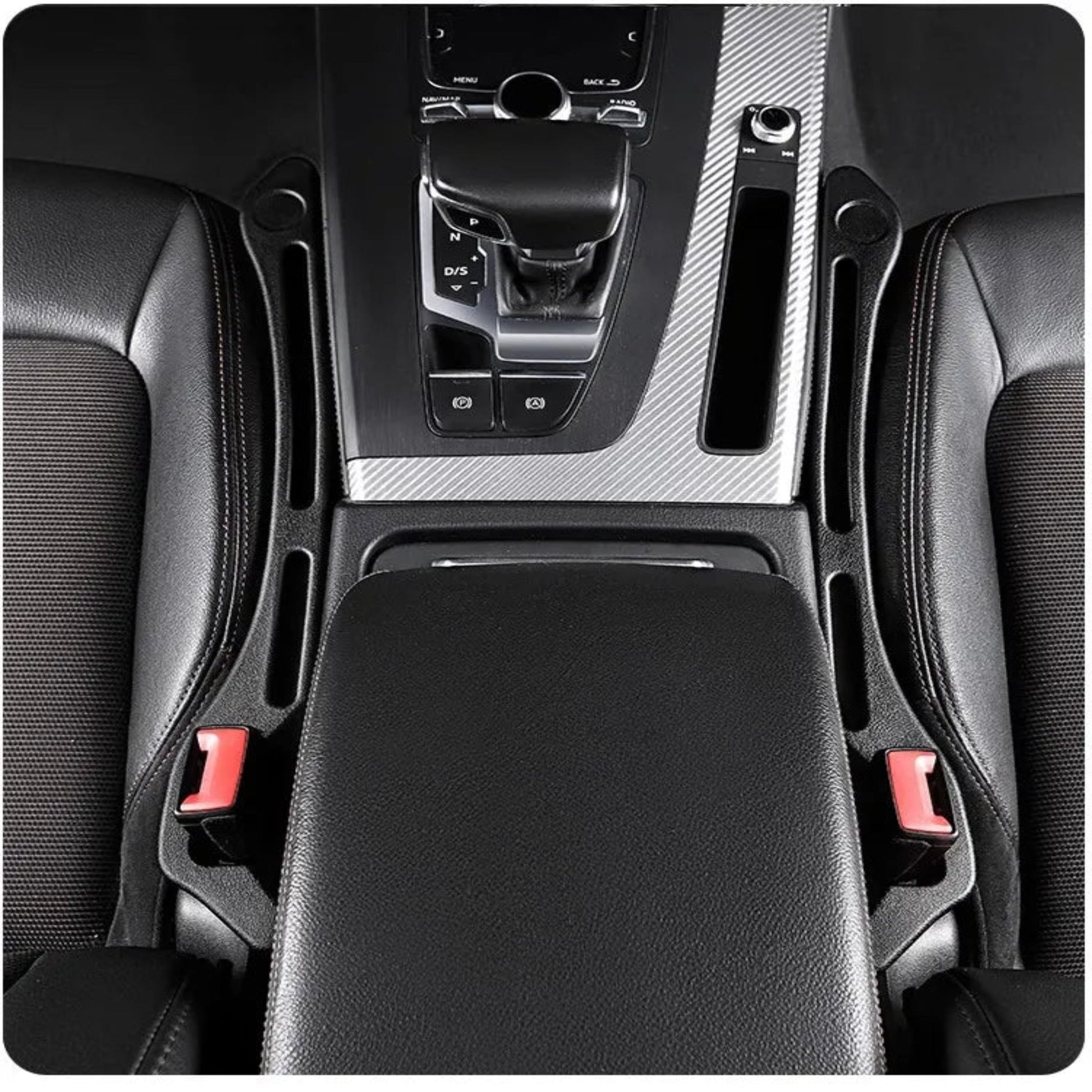 MG Universal Car Seat Gap Filler (Seat Gap Filler) Black (1 pair)