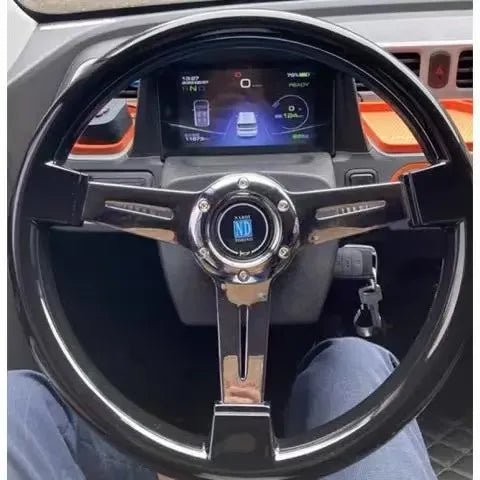 MG7 Wood Rim Steering Wheel Assembly (Steering Wheel) 14 - inch black warrior high gloss model + dedicated base