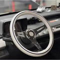MG7 Wood Rim Steering Wheel Assembly (Steering Wheel) 14 - inch white solid wood black line new model + dedicated base
