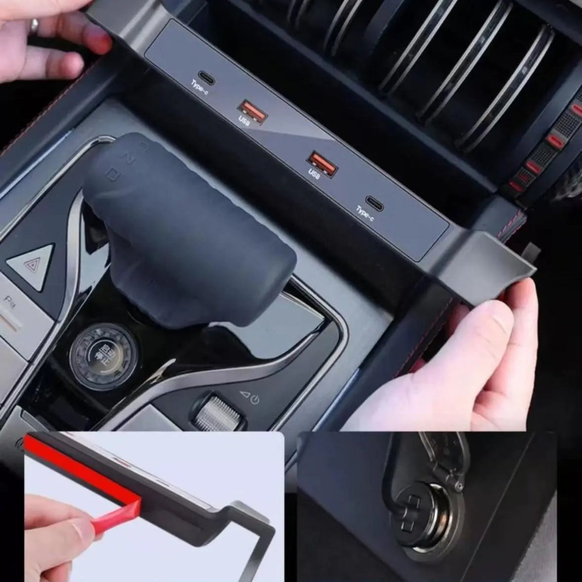 Multi - Port Fast Charging Central Console Charging Hub (Central Console Charging Dock)