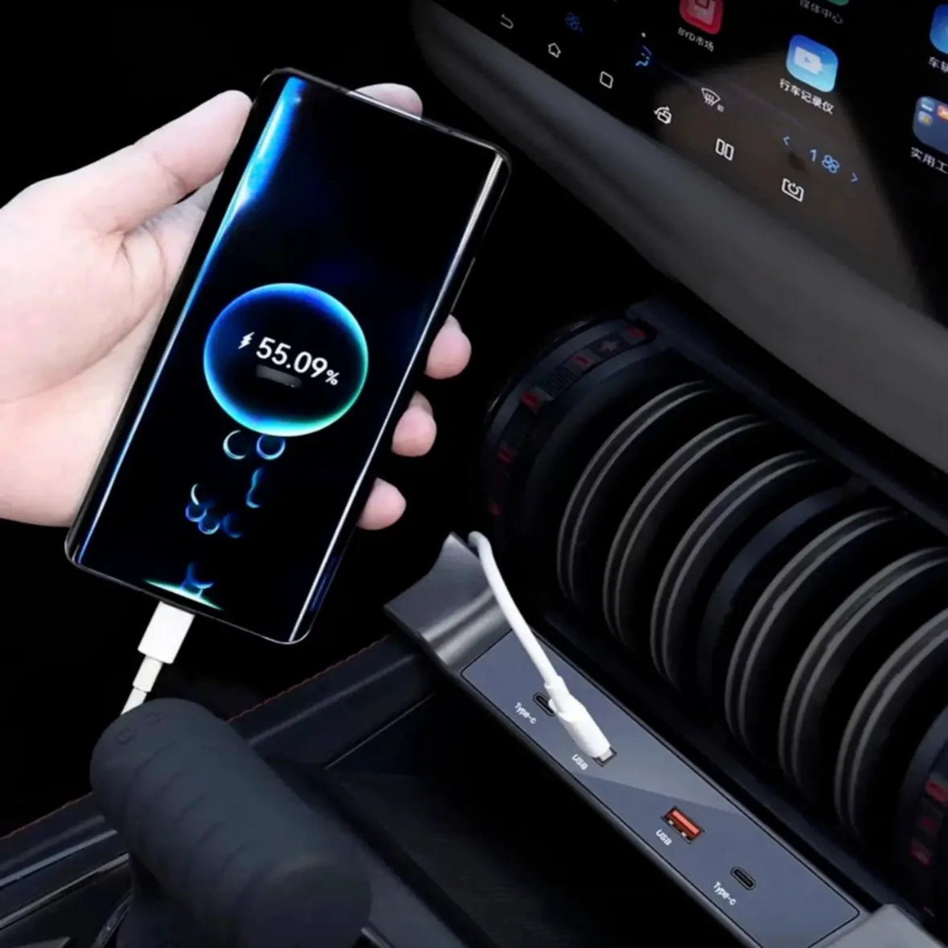 Multi - Port Fast Charging Central Console Charging Hub (Central Console Charging Dock)