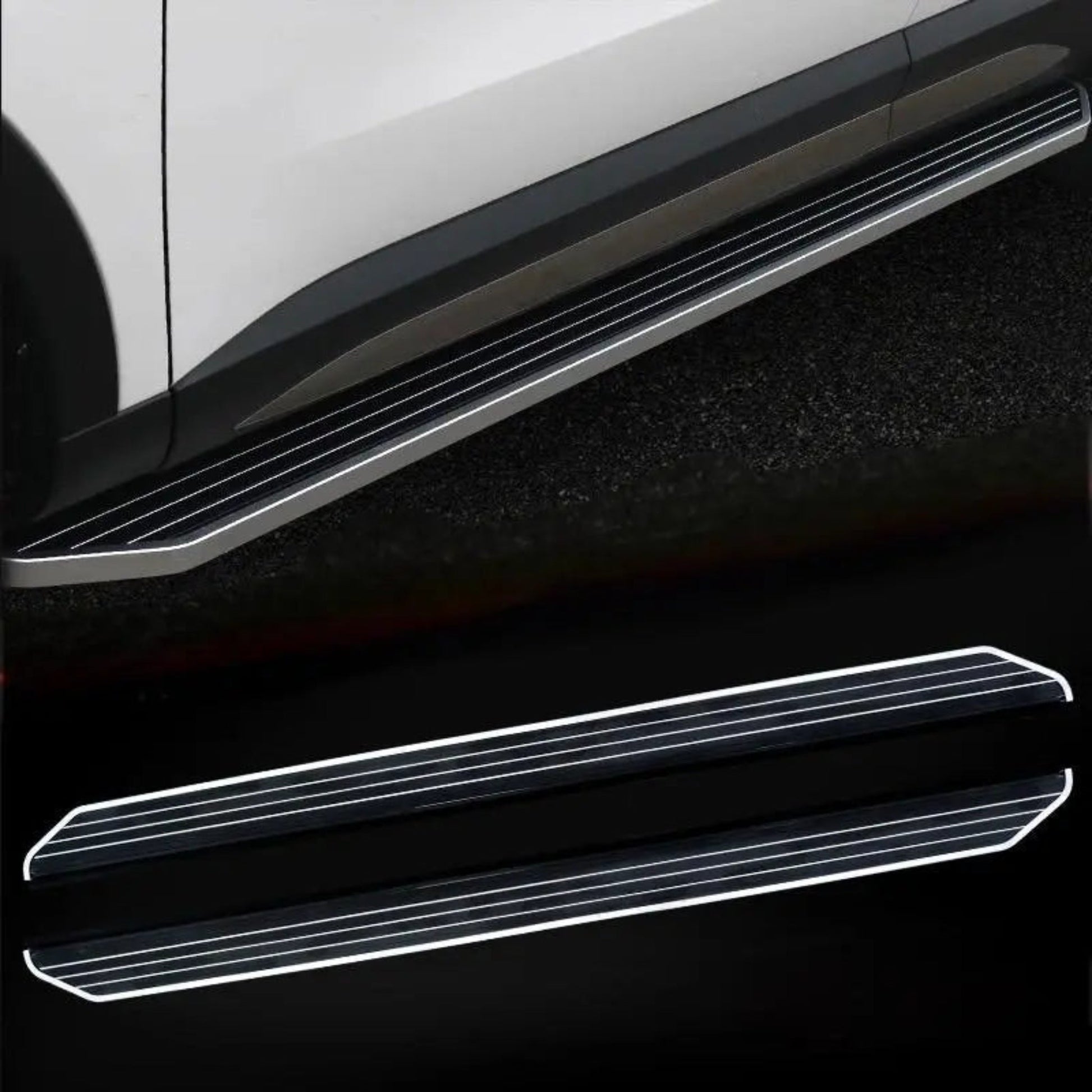 One Pair 2020 - 2024 BYD Atto 3 Aluminum Side Steps (Aluminum Side Step) Straight Lines 2.0
