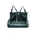 Portable Pet Car Seat with handle strap (Pet Car seat) Double Seat {green - blue}