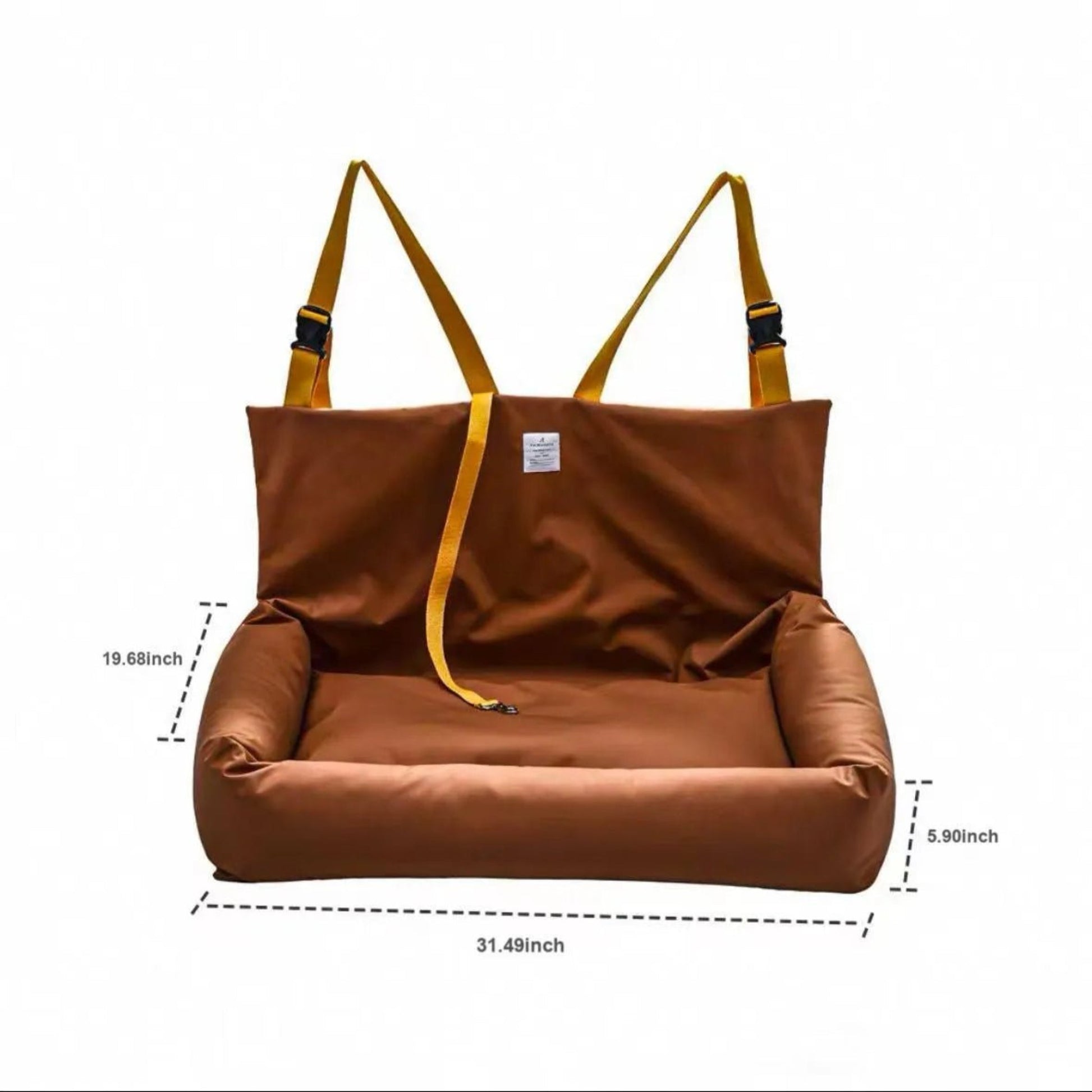 Portable Pet Car Seat with handle strap (Pet Car seat) Triple Seat {orange}
