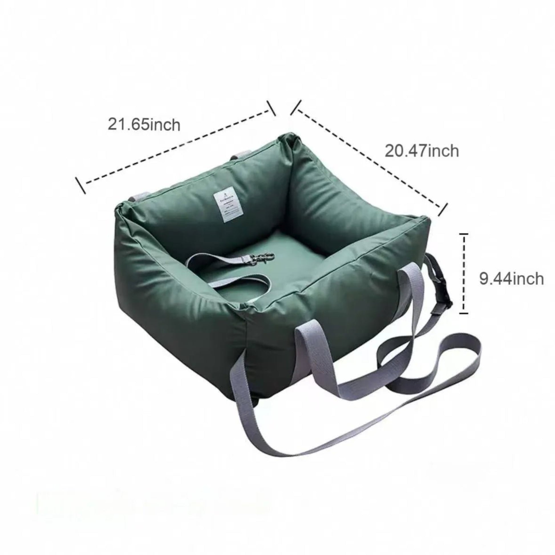Portable Pet Car Seat with handle strap (Pet Car seat) Triple Seat {orange}