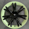 Premium Wheel Hub Caps for Tesla Model 3 and Y (Wheel Covers) Avocado Green model y 19 - inch