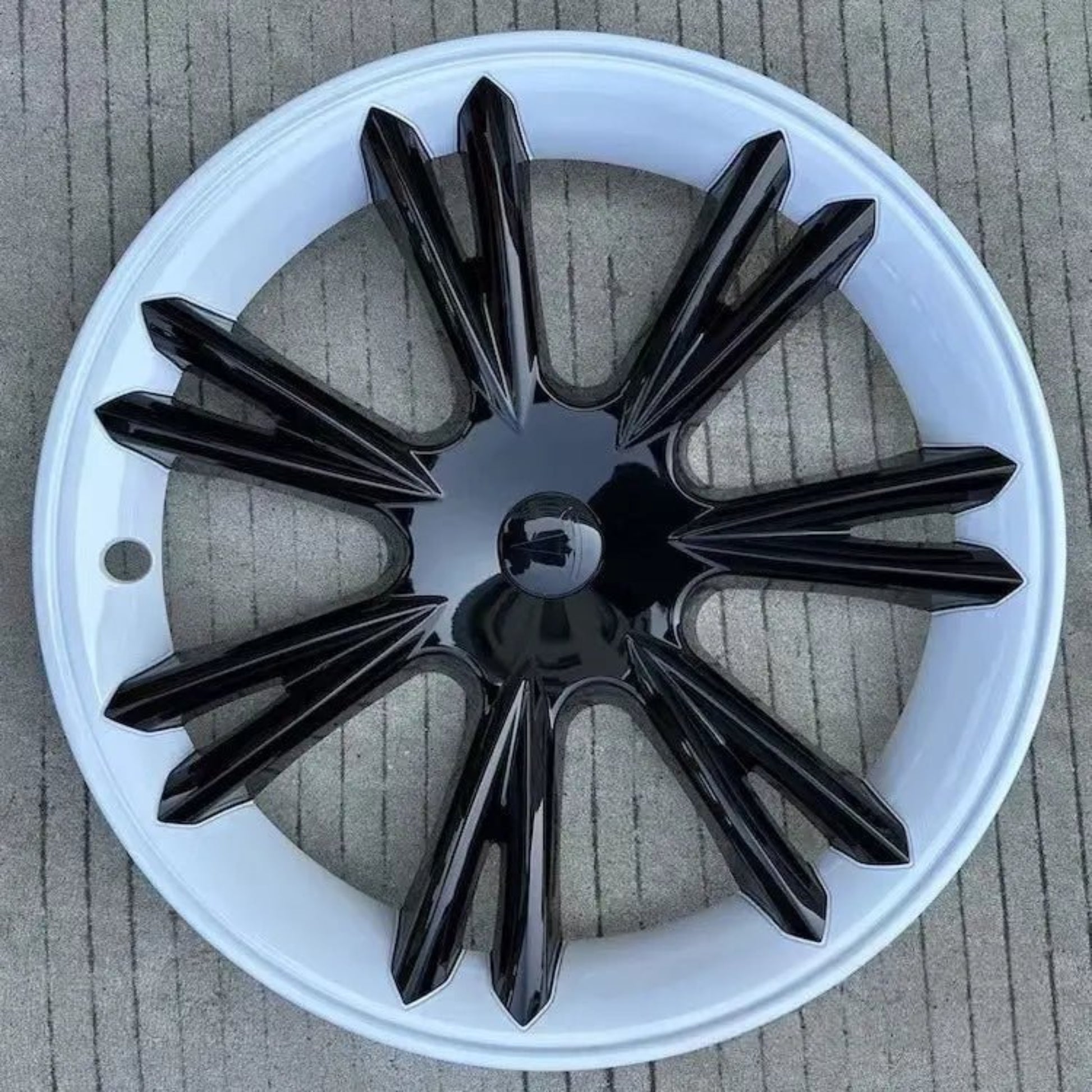 Premium Wheel Hub Caps for Tesla Model 3 and Y (Wheel Covers) black and white collocation model y 19 - inch