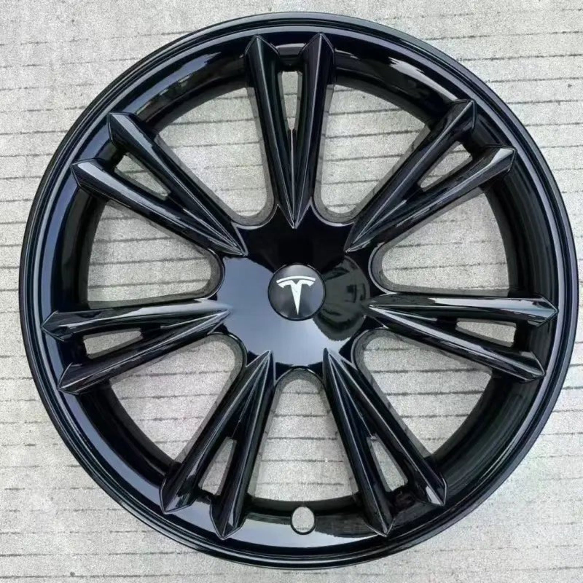 Premium Wheel Hub Caps for Tesla Model 3 and Y (Wheel Covers) glossy black model y 19 - inch