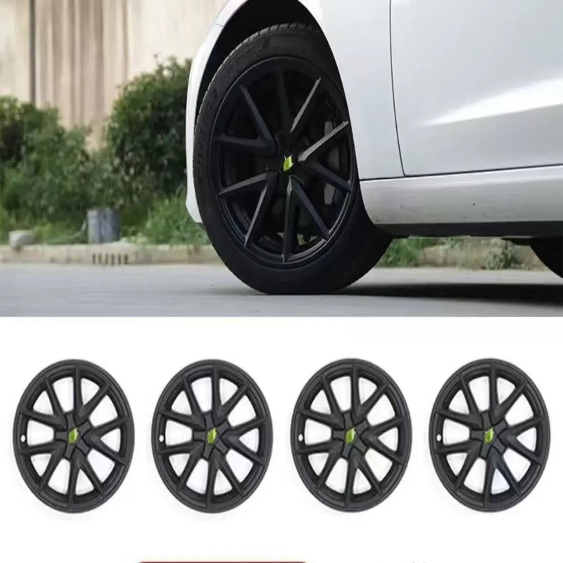 Premium Wheel Hub Caps for Tesla Model 3 and Y (Wheel Covers) matt black model 3 18 - inch