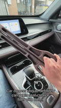 Video showing universal car seat gap filler installation and use