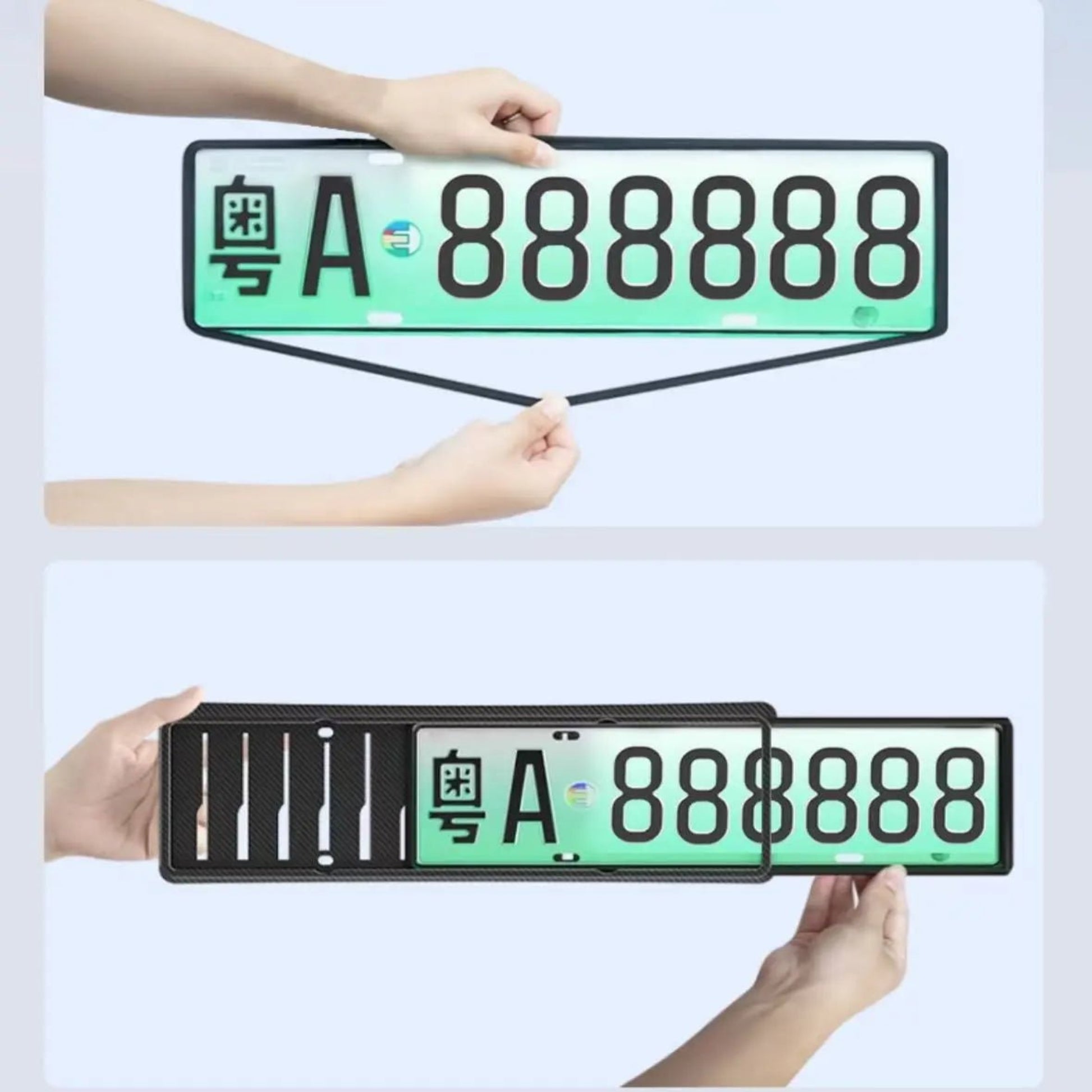 Tesla License Plate Frame – Full Coverage for Model Y & Model 3 Highland (License Plate Frame) Model 3+ （carabiner model） Matte BlackAbs