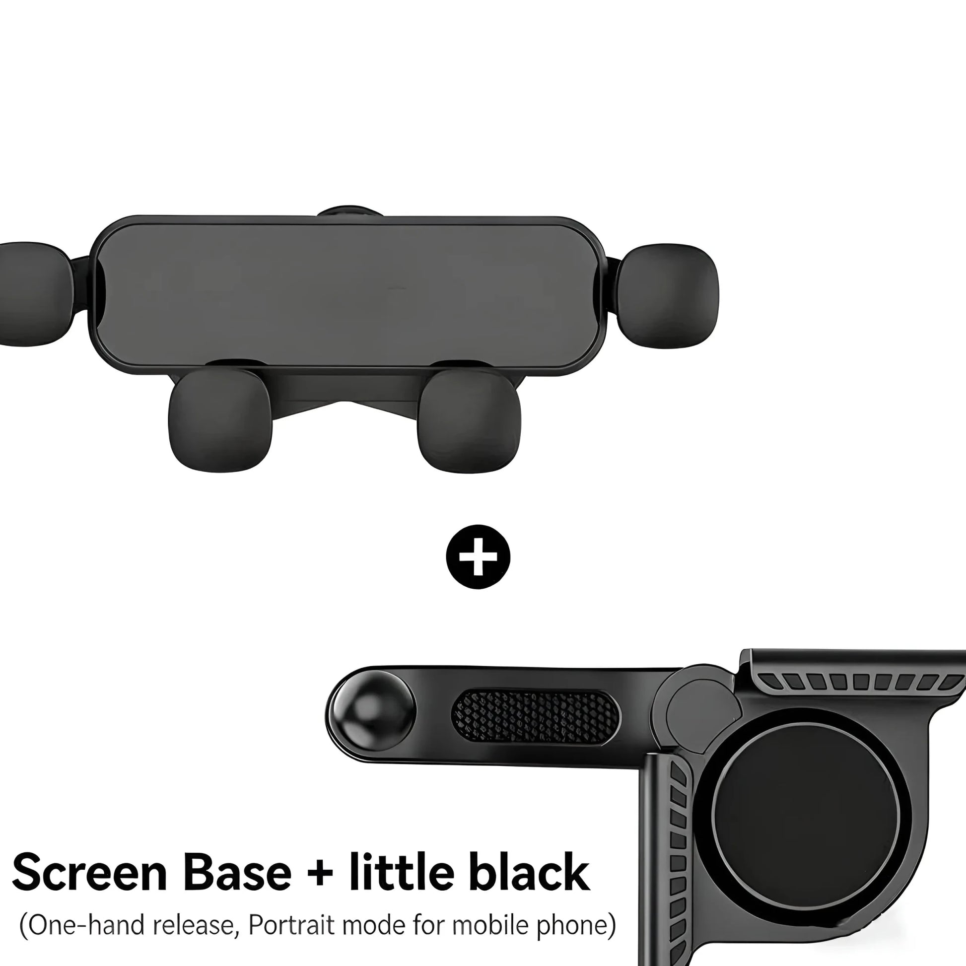 Tesla Model 3/Y Screen Phone Mount: 360° Swivel & Scratch - Free Silicone Protection (Phone Mount) Base+Bracket