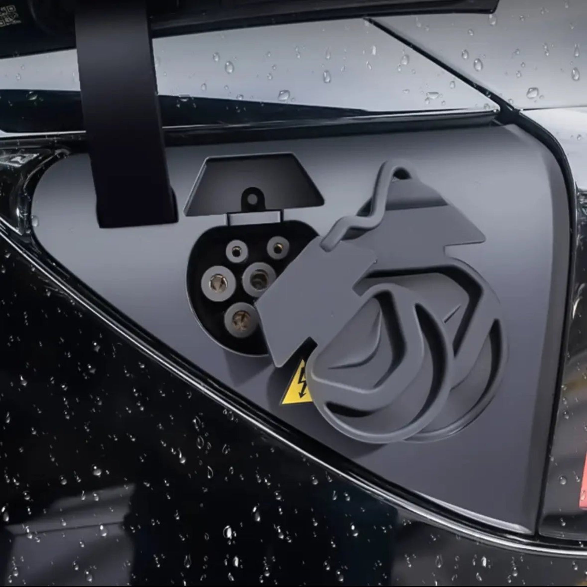 Tesla Model Y/ 3 Charging Port Waterproof Cover (Charging Port Cover) black one sizeSilicone