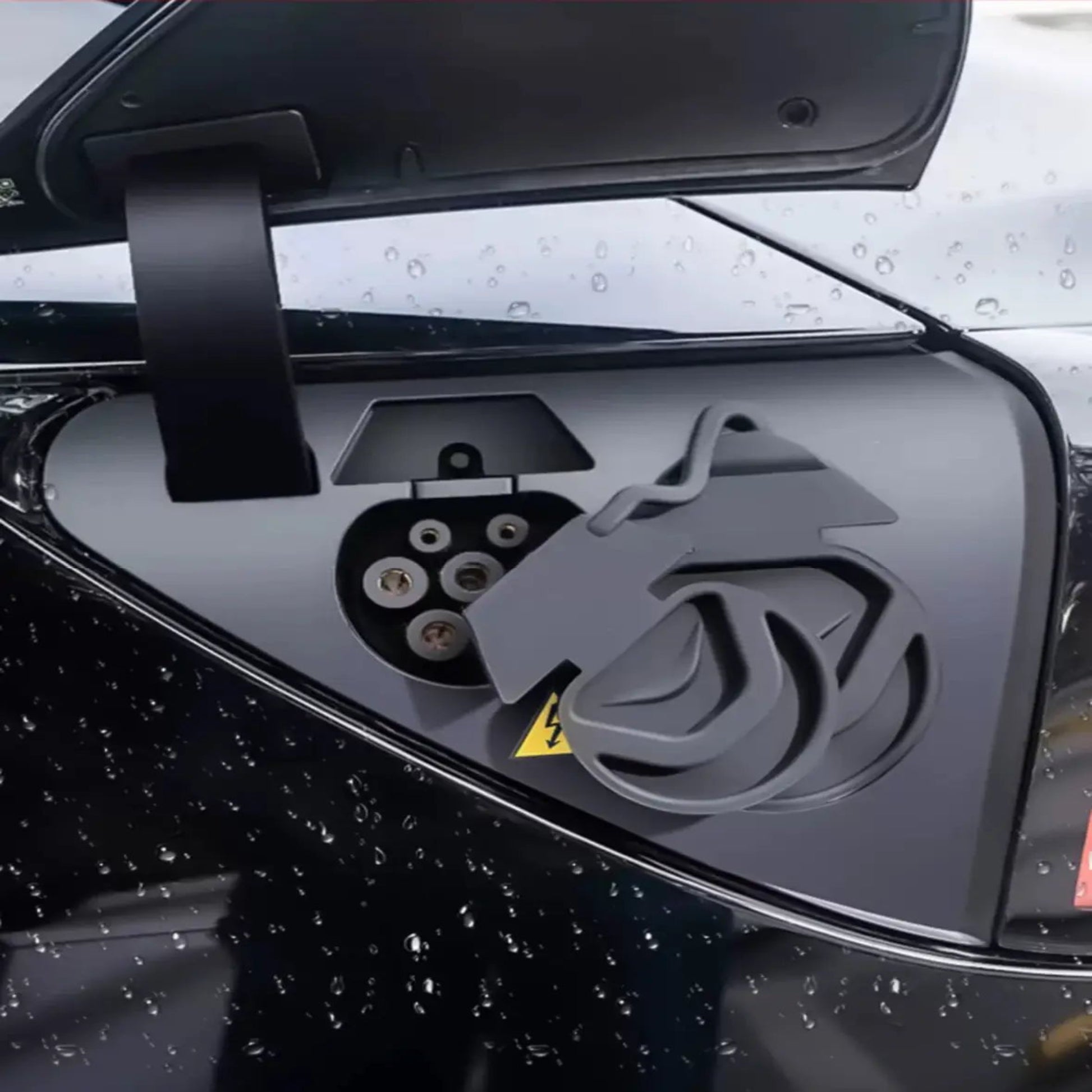 Tesla Model Y/ 3 Charging Port Waterproof Cover (Charging Port Cover) black one sizeSilicone